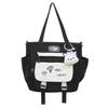 Tutorial Bag, Hand Bag, Shoulder Art Bag, Crossbody Large-capacity Schoolbag, Color-blocking Cartoon Learning Bag