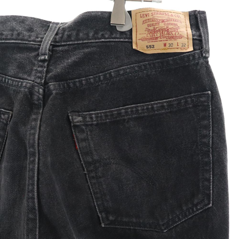 Levi's 90s 552 Black Denim Black Denim Pants W30 Black Jeans Men's Used