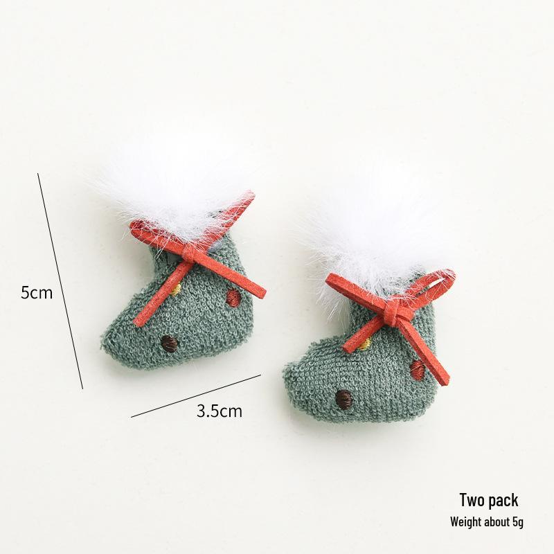 NUCHI Wool Felt Christmas Ornaments: Elk, Star, Snowman, Cane - DIY Decorations