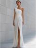 Elegant Sleeveless Solid Color Summer Slit Dress (Backless)