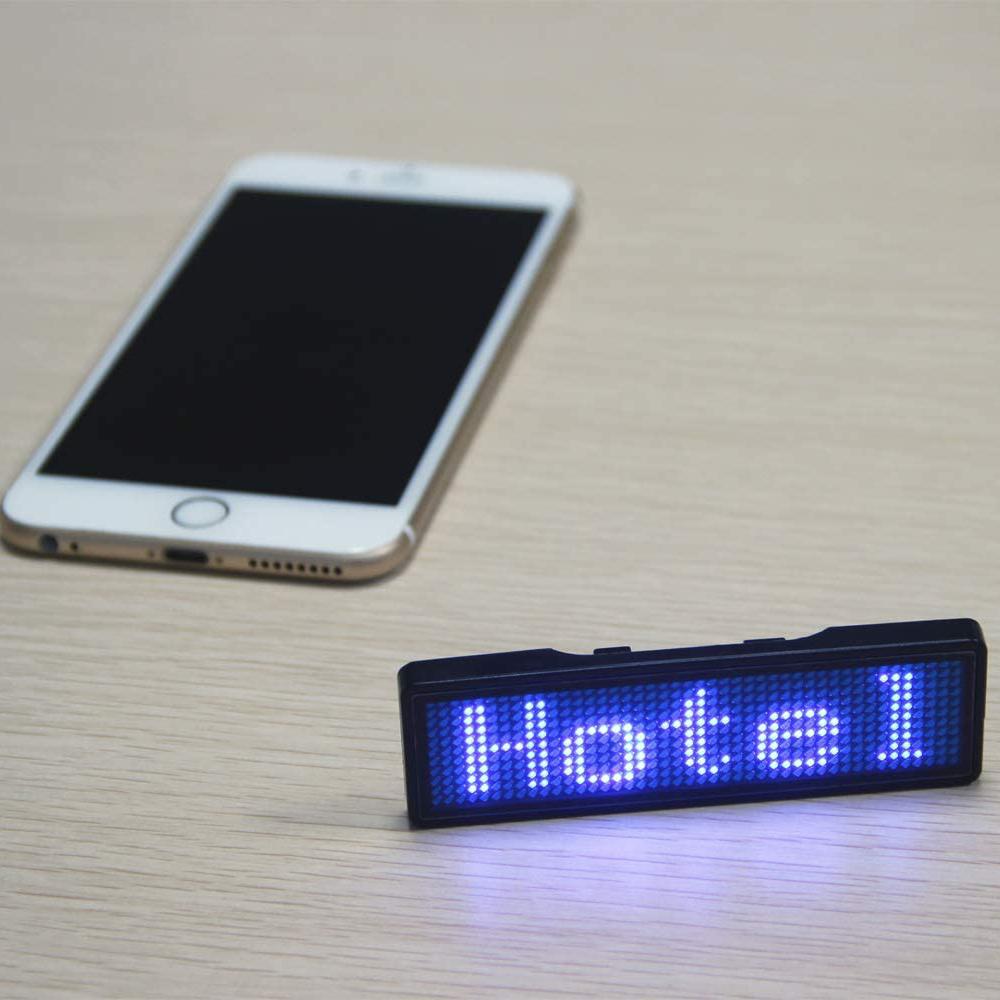 Scrolling Message Board Multi-language Digital LED Badge LED Display LED Name Tag LED Name Badge