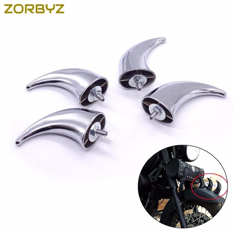 ZORBYZ Chromované Přední Blatníkové Rohy Dekorace Pro Harley Honda Ymaha suzuki Kawasaki Motocykl