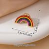 Creative Rainbow Metal Badge Fun Rainbow Brooch Clothing Accessory Pin Cute Rainbow Cartoon Medal Accessory