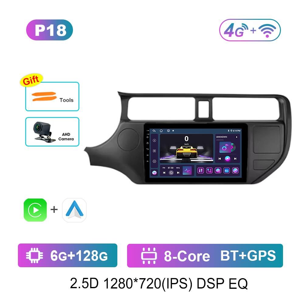 9 '' Carplay Car Radio Multimedia Player for KIA K3 RIO 2011 - 2015 Bluetooth GPS Navi Android OS Split Screen WiFi Auto Tools