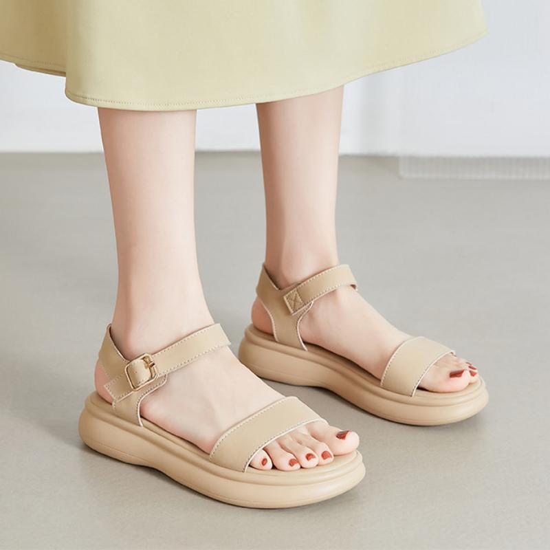 

Спортивные сандалии на толстой подошве для лета, Универсальные, Износостойкие, Пляжная обувь с мягкой подошвой для женщин 40 абрикосовый