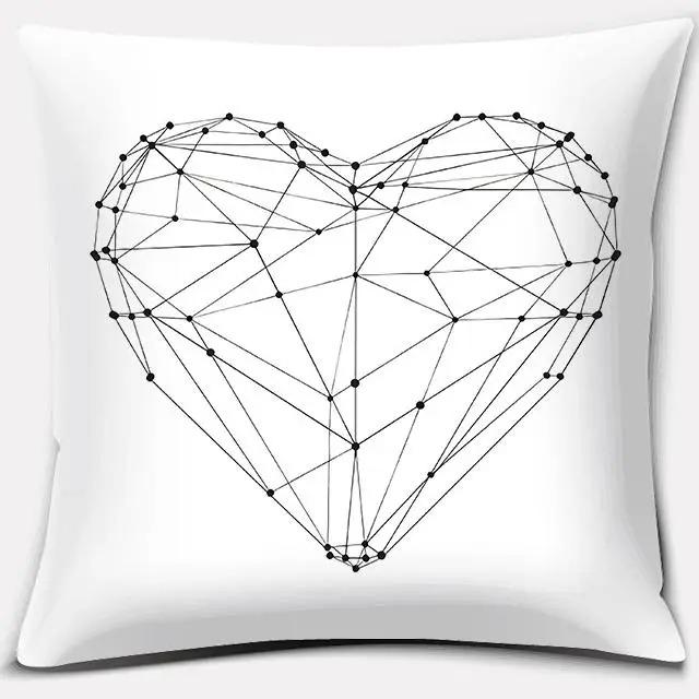 Black and White Style Decorative Pillowcase Car Ornaments Office Living Room Sofa Home Pillowcase