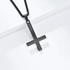European and American Minimalist Reverse Cross Titanium Steel Necklace with Smooth Surface and Oil Dripping Personality