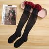 Retail Packaging 1D Ultra Thin Transparent Thigh High Stockings Women Sexy Contrast Color Rib Cut Edge Elastic Nylon Medias