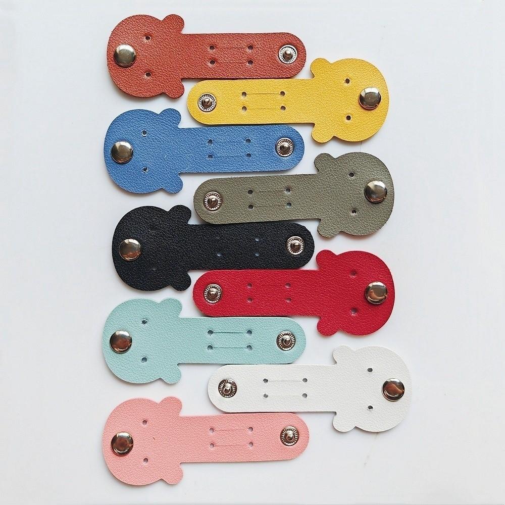Elastic Tie Cable Ties Leather Cable Winder Portable USB Wire Ties  Data Cable Storage