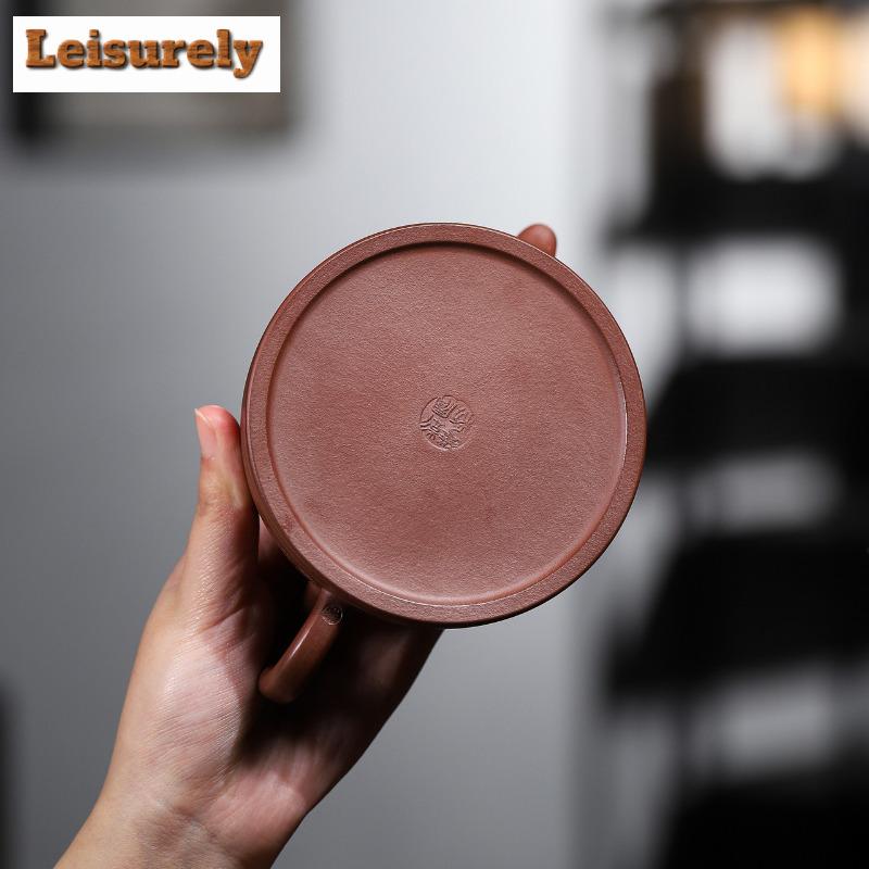 270ml Elegant Yixing Purple Clay Teapots Handmade Autumn Water Pot Raw Ore Dicaoqing Mud Kettle With Filter Chinese Zisha Teaset