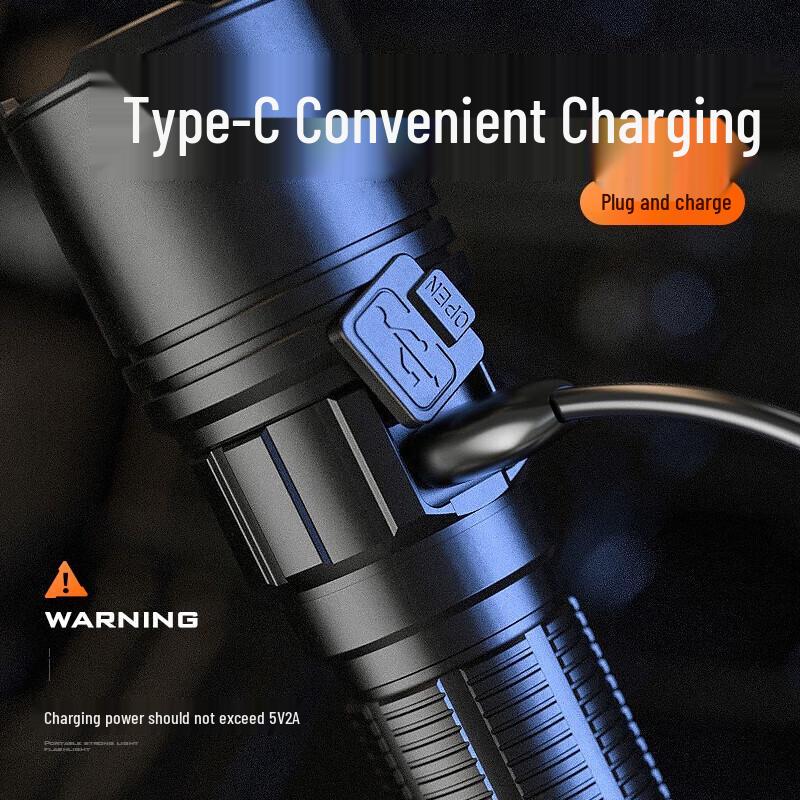 SupFire F2 Zoomable Rechargeable LED Flashlight