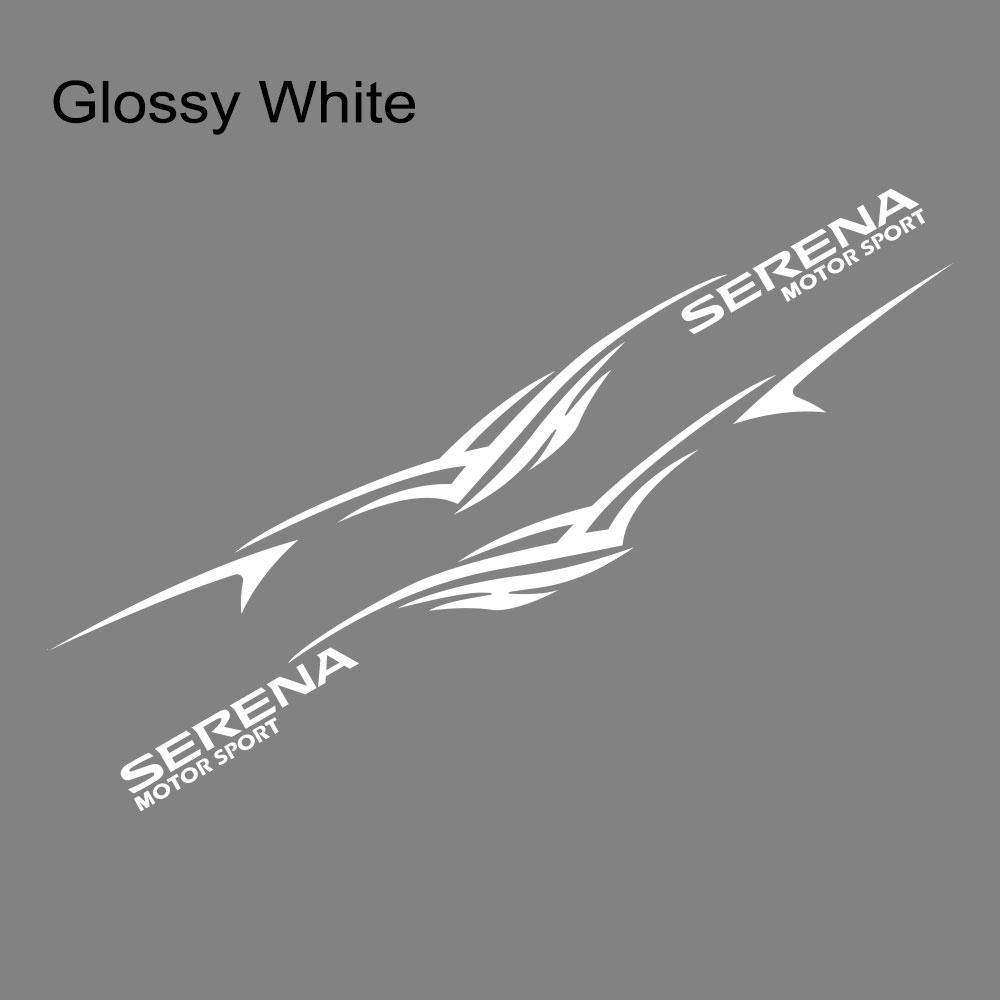 Autocollants en vinyle pour porte latérale de voiture, 2 pièces, pour Nissan Serena C23 c25 c26 c27, longues rayures, graphiques de Sport automobile, réglage
