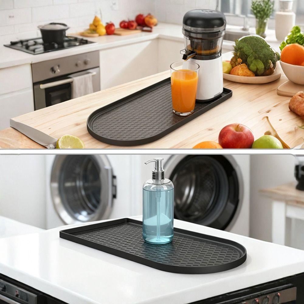 Non-slip Coffee Maker Tray Wear-resistant Coffee Bar Mat Silicone Coffee Machine Mat  Home