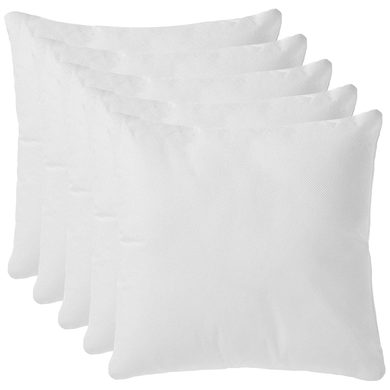 

Microfiber Filled Cushion, 12 x 12 inch (30.5 x 30.5 cm), White, 5 Pieces