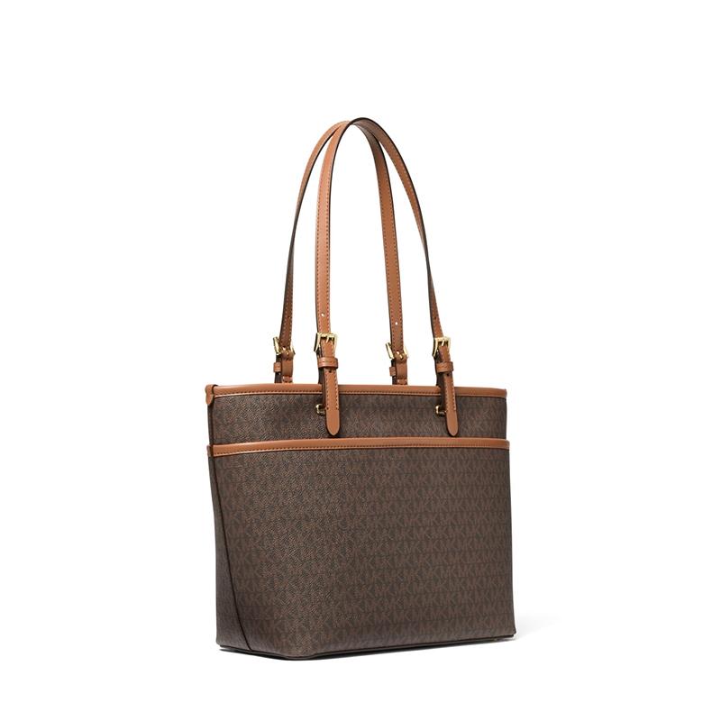 Michael Kors MK Winston Monogram Kunstleder-Tragetasche Damen Tragetaschen Dunkelbraun Eichelbraun 30S3GWNT2B-252