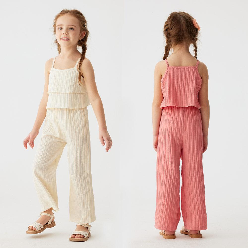 Flickors Byxor Ledig Söt Set 2025 Sommar Barnmode Set