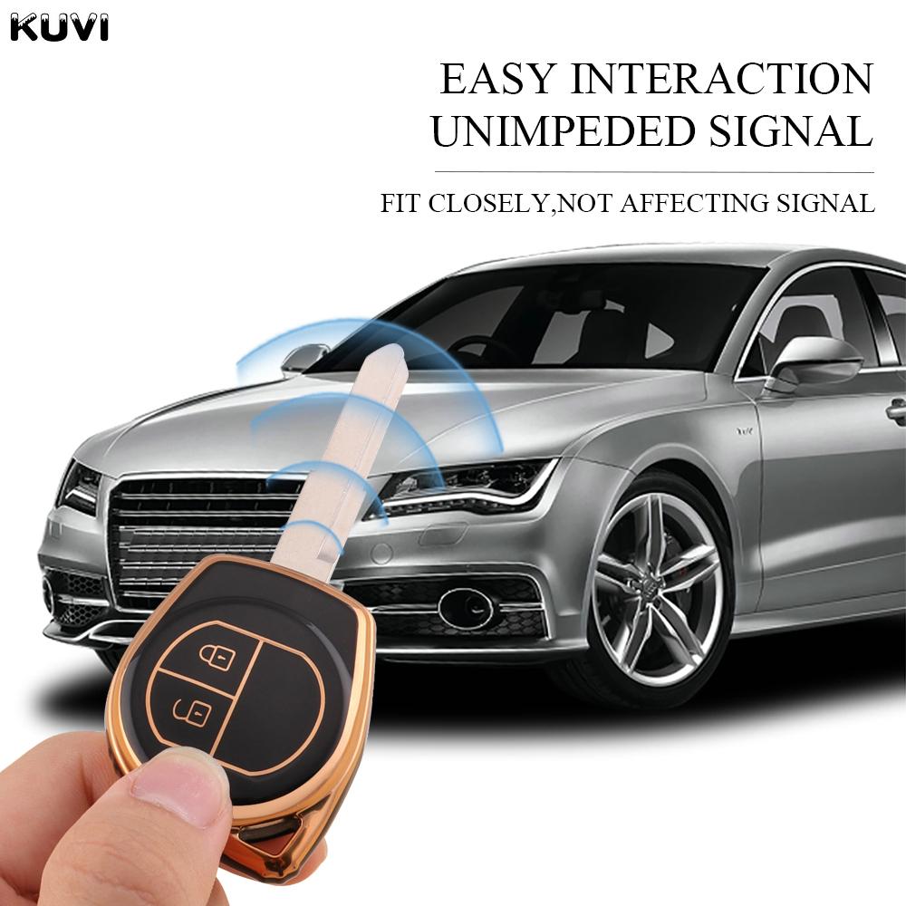 New Gold Edge Design Tpu Key Case Full Cover For Suzuki Grand Vitara Swift Liana Window Sx4 Jimny Samurai Amagatarai 2 Btn