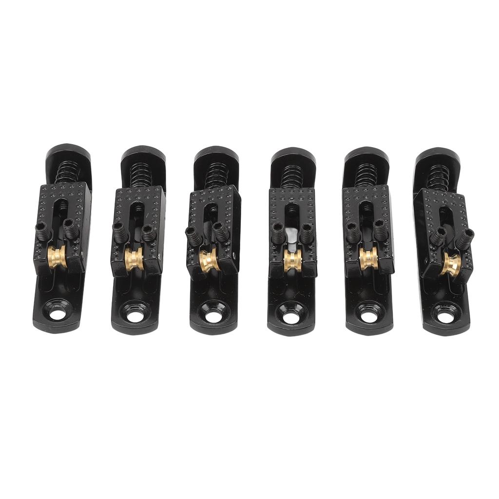 6Pcs Guitar Bridge Saddle Metal Height Adjustable 3 4 5 6 7 String Electric Guitar Bridge Saddle for Cigar Box Banjo