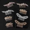 Fashion Gold Silver Hair Jewelry Women Headpiece Wedding Accessories Metal Leaf Bridal Hair Comb
