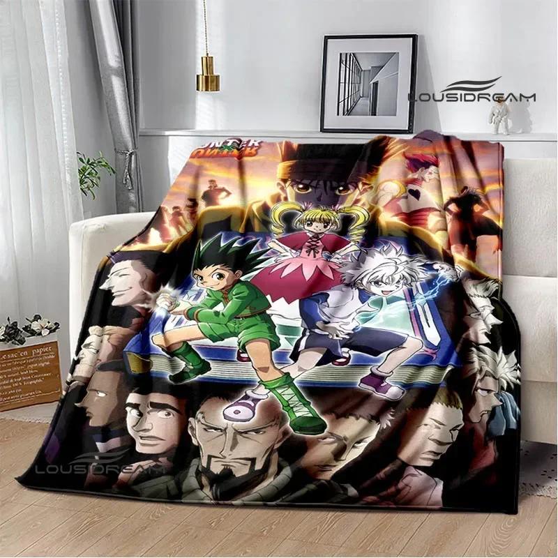HUNTER×HUNTER Cartoon Printed blankets Picnic blanket Flange Warm blanket Home travel blankets bed linings birthday gift