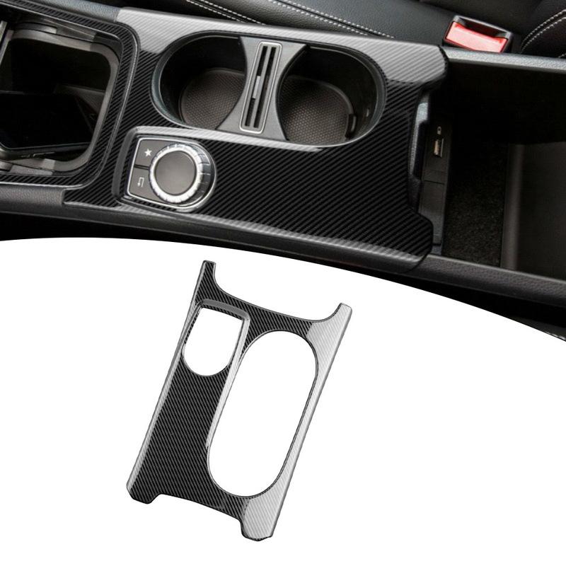 LHD Carbon Fiber Cup Holder Cover Trim For Mercedes A/GLA/CLA Class 2012-2018 Interior Accessories Automobiles Parts Plastic
