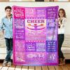 Cheerleader and Glitter Flannel Blanket Soft Cozy Throws Napping Travel Use