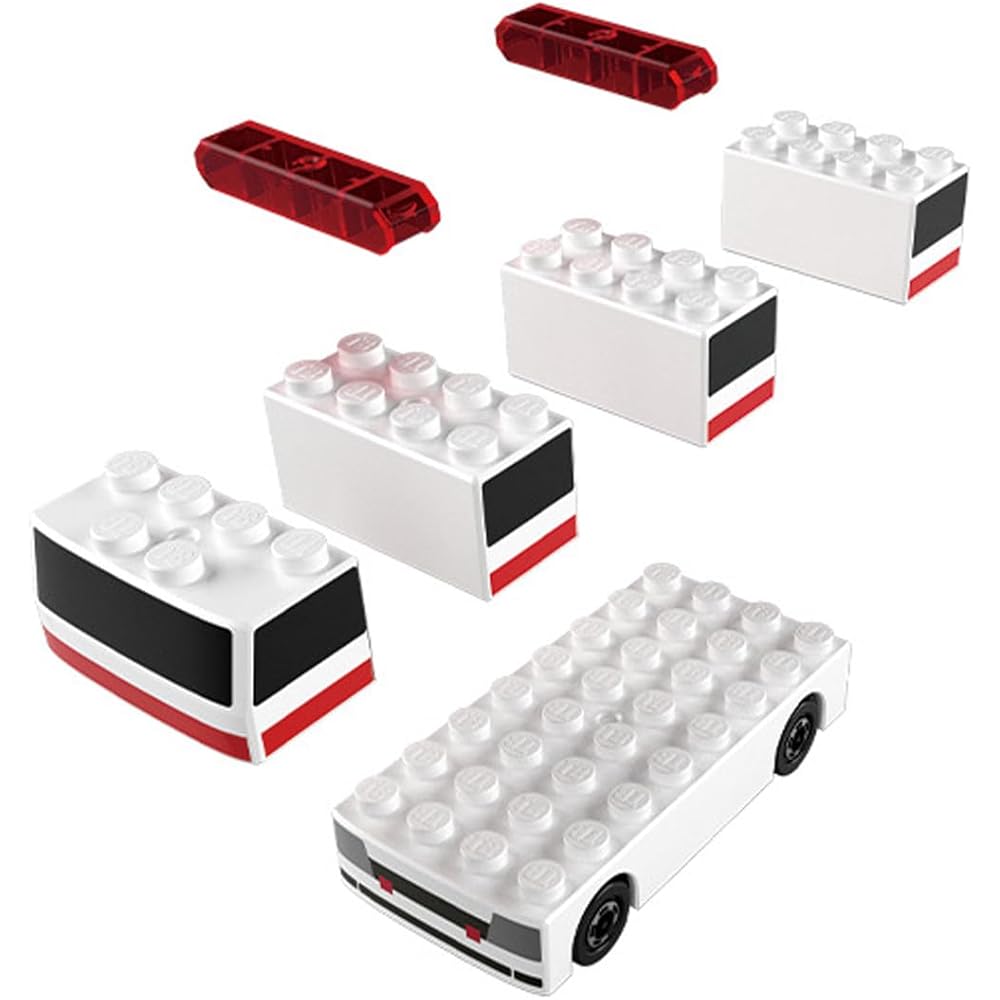 Tomica Plarail Block Ambulance Toy Vehicle with Interchangeable Parts and Colorful Design