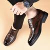2024 Autumn New Men's Comfortable Business Casual Leather Shoes Fashion Brand Men's Carved Blok Lace Up Soft Soled Trendy Shoes