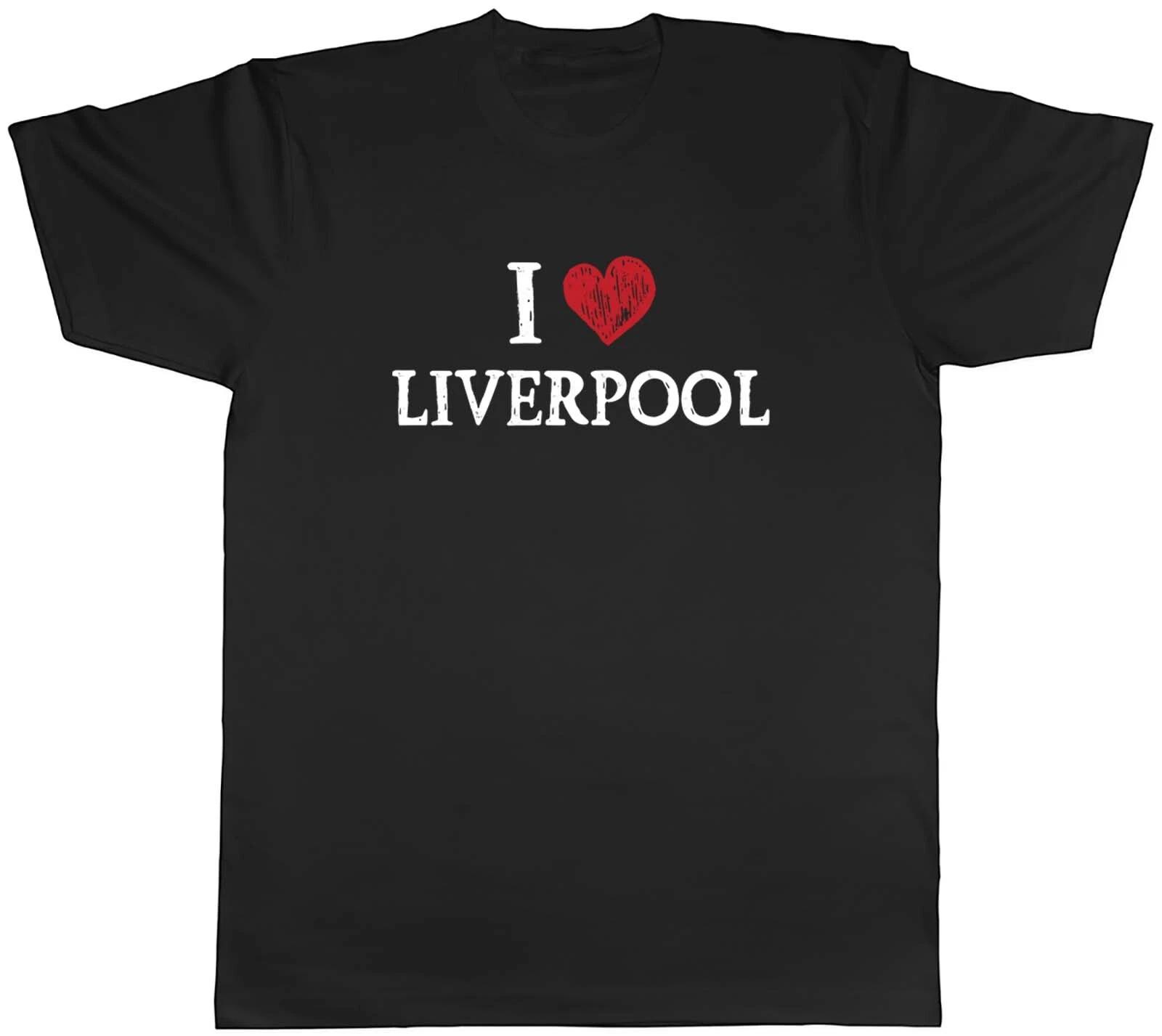 I Love Liverpool Mens T-Shirt Football Music Merseyside Tee Gift XL