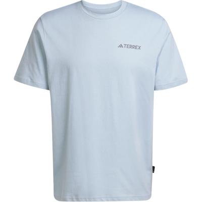 Terrex Ss25 Polygiene Graphic Outdoor Sports Crew Neck Short Sleeve T-Shirt Men Tops Blue Yellow JI8326