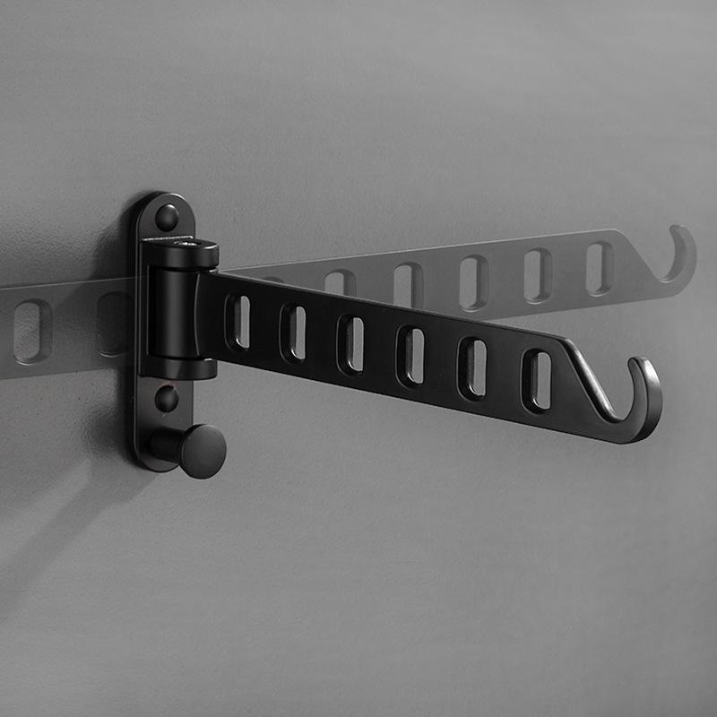 מתלה כביסה נשלף לחיסכון במקום בפנים ובחוץ קולב בגדים מתקפל תלייה על הקיר אלומיניום חבל כביסה לבית