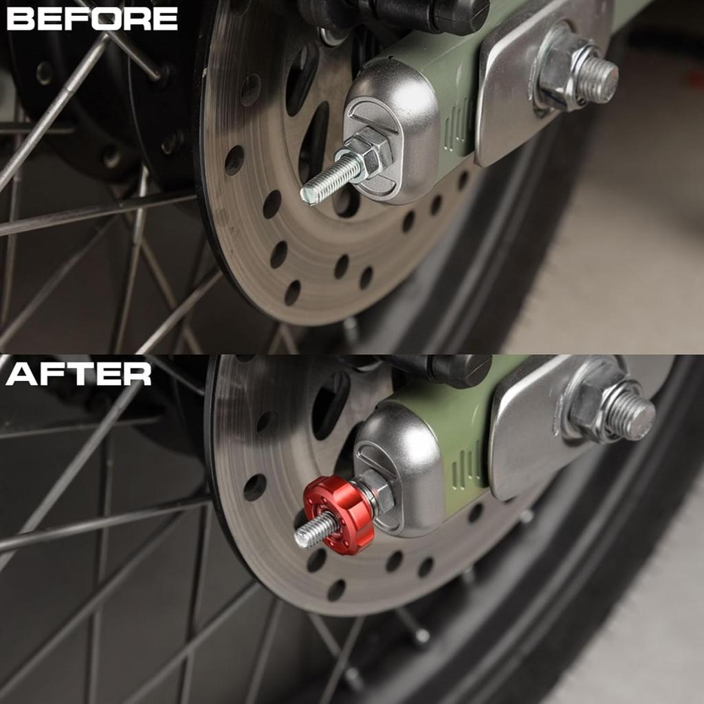 Rear Chain Adjuster Block Aluminum Chain Tension Adjustment Tool Compatible with Honda CROSS CUB50