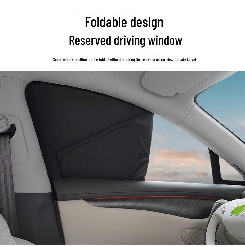 Tesla Model 3/Y Full Blackout Side Window Sunshade - Light Blocking & Privacy