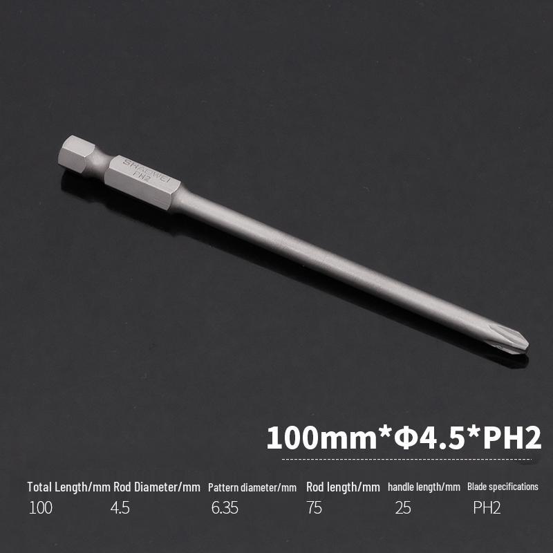 Magnetic Phillips Electric Screwdriver Bit Set (3/4/5/6mm) - S2 Steel Extension