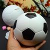 Handmade Painted Football Piggy Bank – DIY White Graffiti Finish, Perfect for Home Decor