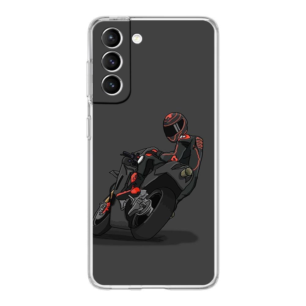 Phone Case For Samsung Galaxy S25 S24 S23 FE S22 Ultra S20 S21 5G S10 S9 Plus S10E S8 Soft Cover Moto Cross Motorcycle Sports