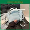 Solid Boston Color Tote Handbag Women Single Shoulder Crossbody Bag Fashion