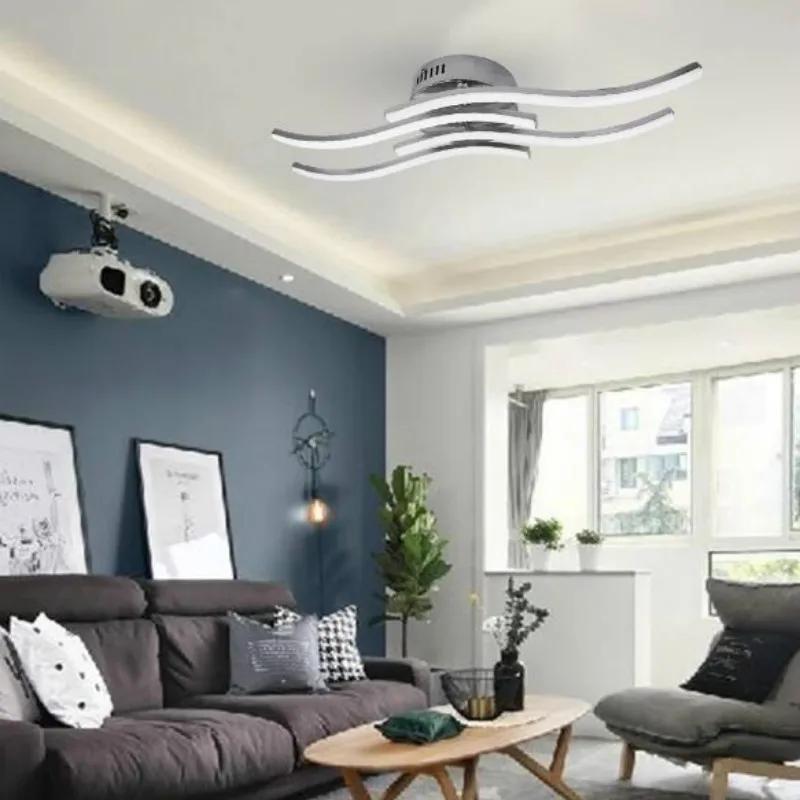 24W 12W 18W LED Ceiling Light Ceiling Lamp  Modern Curved Design 2/3/4 Lights for Bar Restaurant Bedroom Living Room WF930