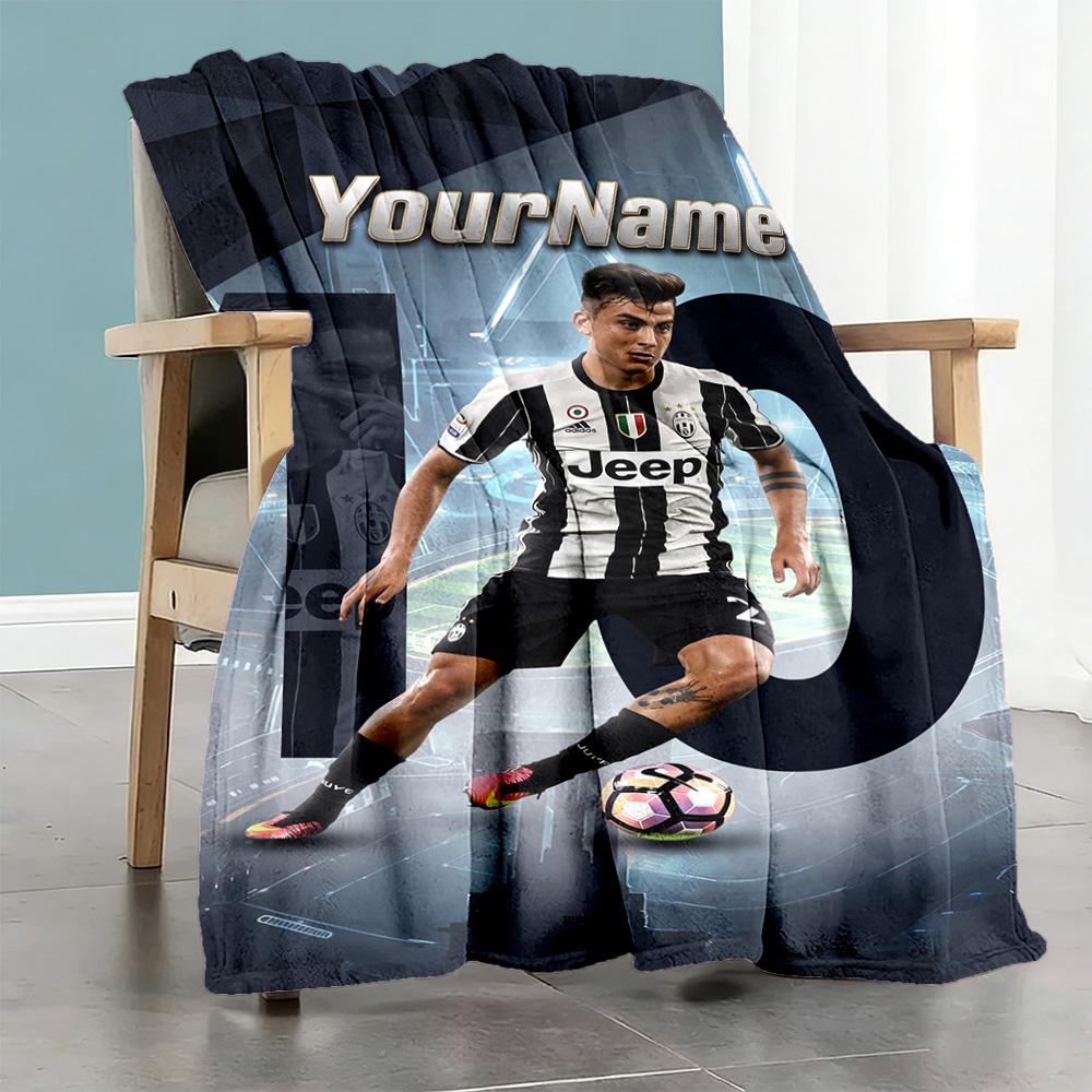 Juventus Personalized Name Blanket Lightweight Customizable Blanket Durable Comfort Perfect for Chair Livingroom Bed Office Four Seasons Universal