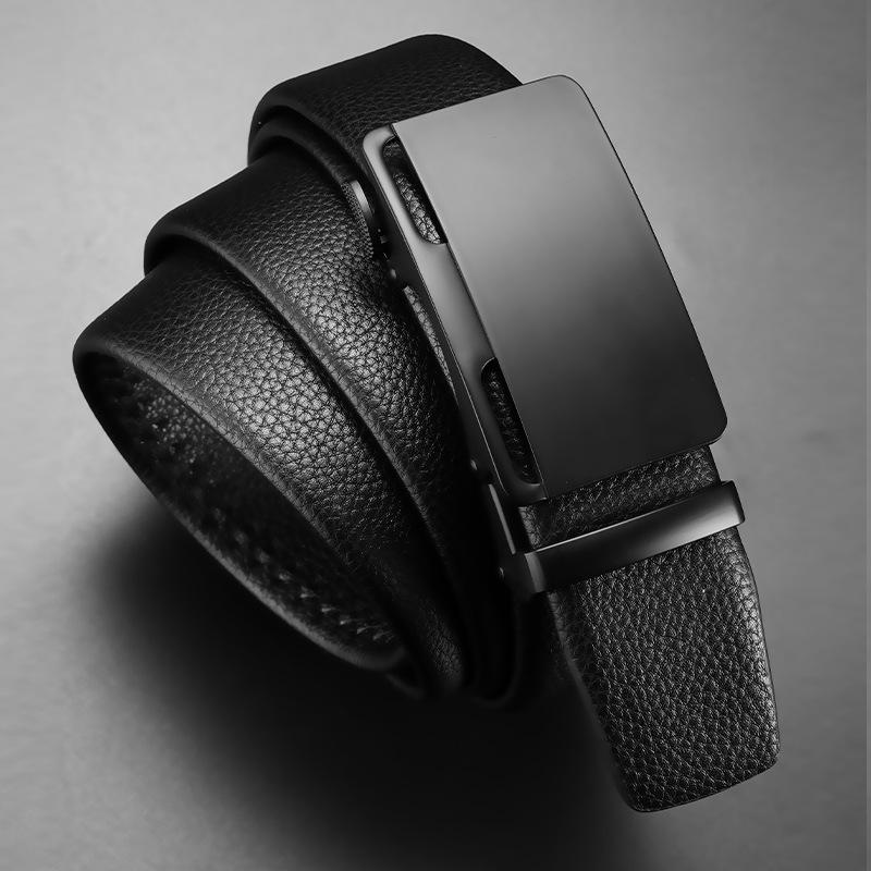 Men's Belt Automatic Buckle Belt High End Business Middle Aged and Young Versatile Trousers Belt Men