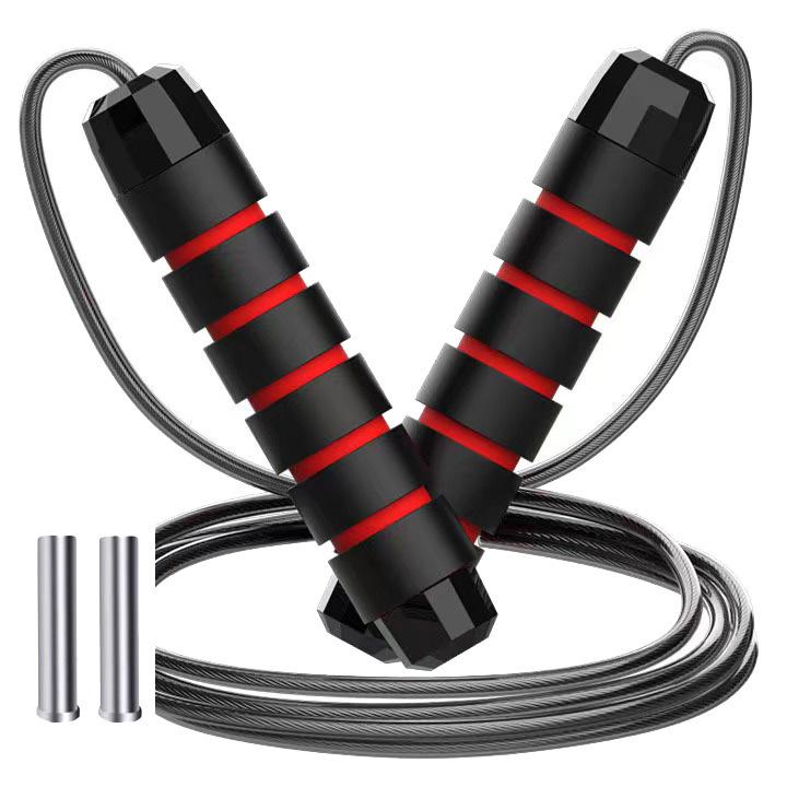 Weighted Steel Wire Jump Rope with Bearings – Ideal for Fitness, Weight Loss, Fat Burning, and Student Training