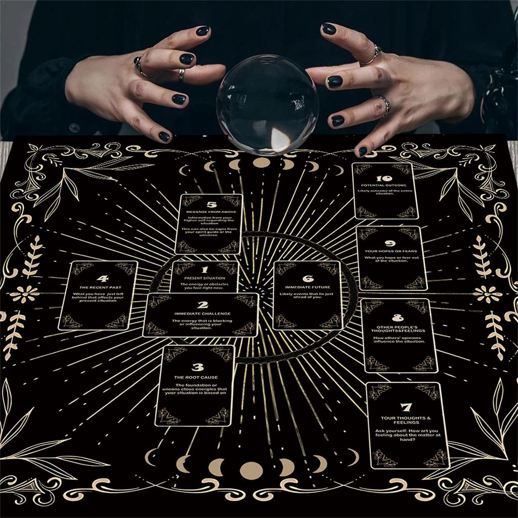 Divinations Cards Table Cloth Tapestry Reading Card Tarots Tablecloth Astrologys Witchcrafts Deck Cloth Wall Decoration