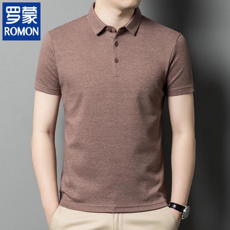 

ROMON Men s Short Sleeve Polo Shirt M