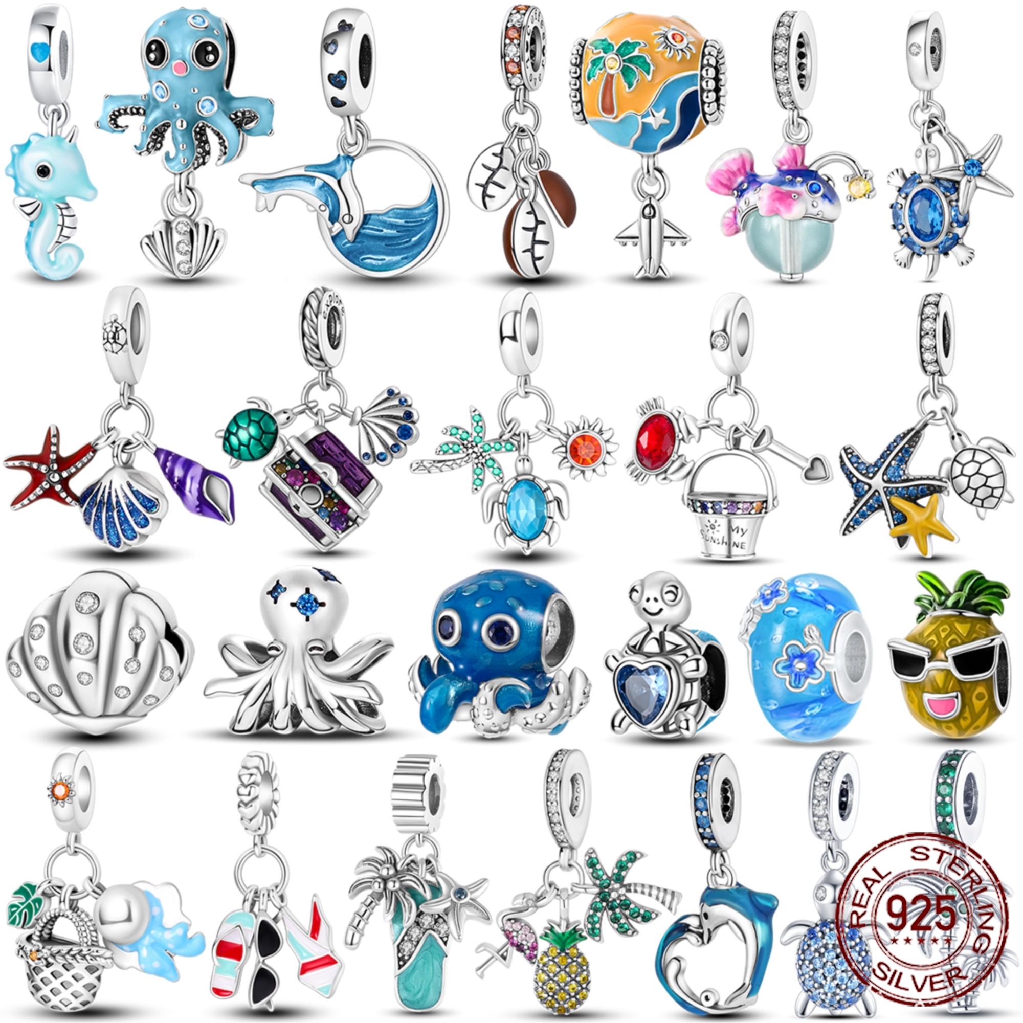 

Fit Original Bracelet Cool Summer Charms Bead 925 Sterling Silver Ocean Theme Dangle Pendants DIY Jewelry Marking Gift