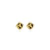 Retro Leopard Print Square Small Stud Earrings, Hong Kong Style Maillard Light Luxury Fashion Temperament Earrings