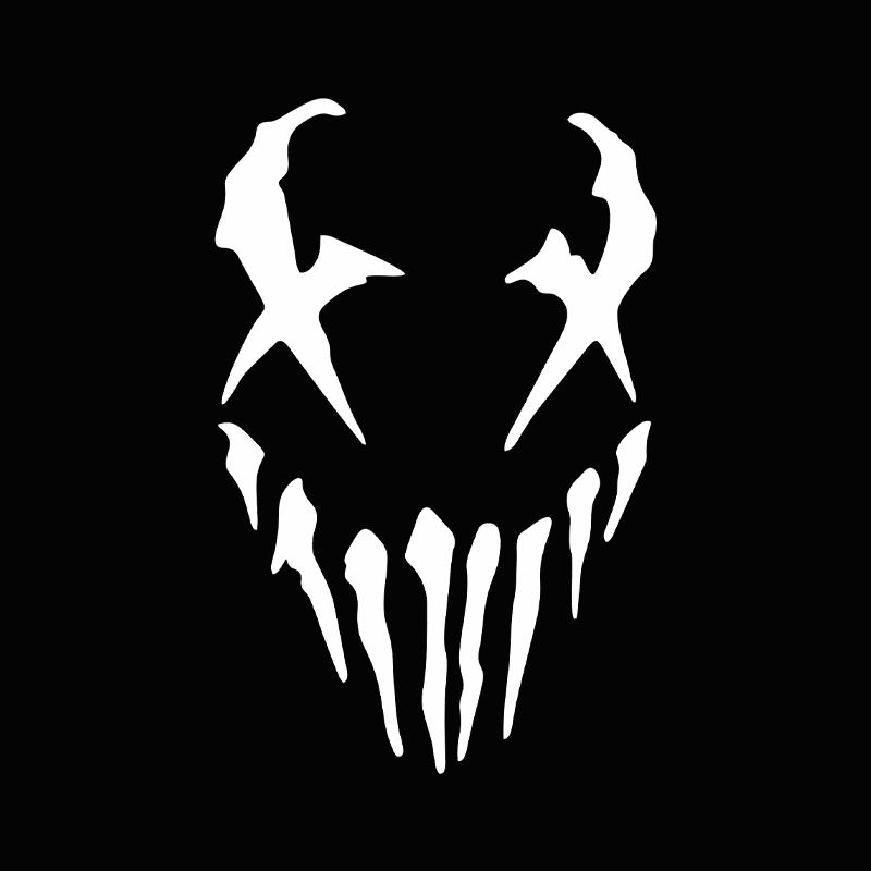 G013 8.5X13CM Motorcycle Decals Reflective Car Sticker Devil Pattern Stickers