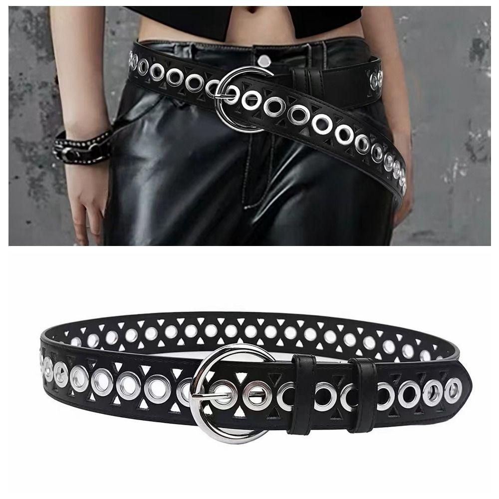 Punk Wide Waistband Korean Style Y2K Girl Waistband Retro PU Leather Belt Ladies/Girls