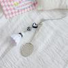 Creative Design Badminton Racket Keychain Mini Size Badminton Pendant Keyring  Bag Ornament