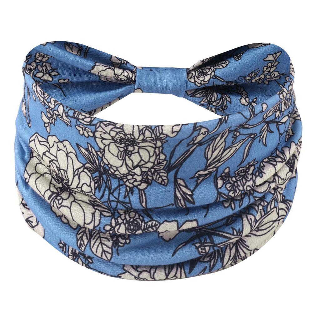 Cross-Border Women's Cotton Yoga Headband - Elastic, Sweat-Absorbing, Fashionable
