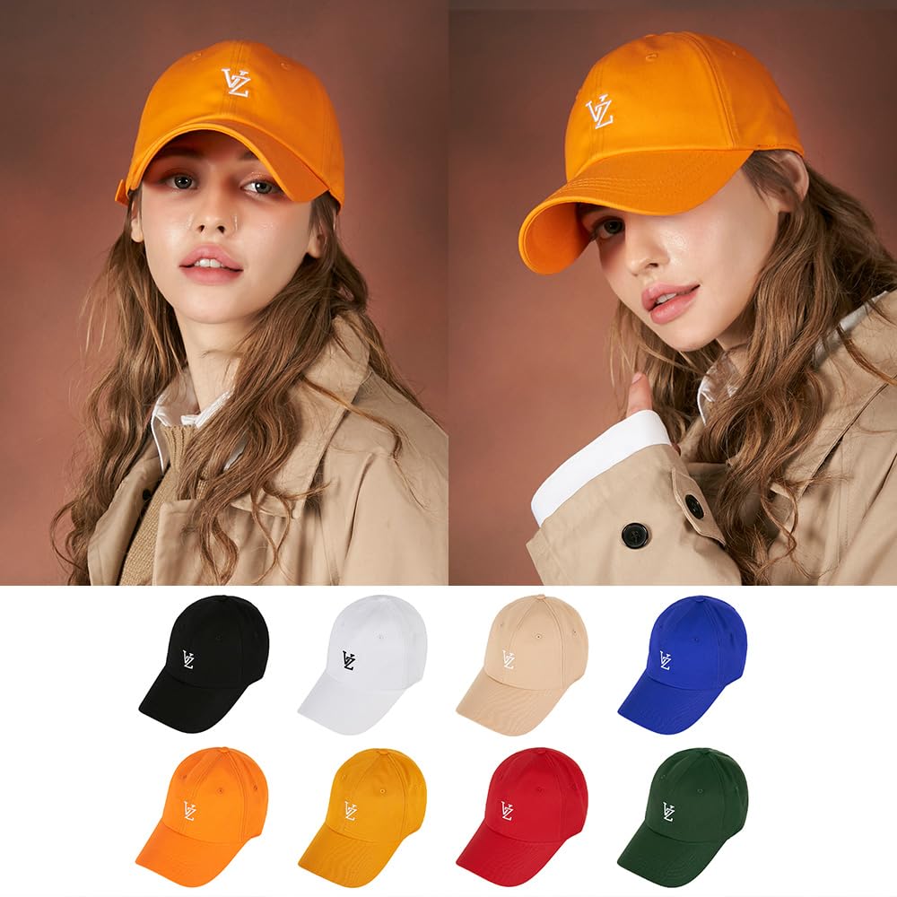 Monogram Soft Over Fit Ball Cap Orange [VARZAR]